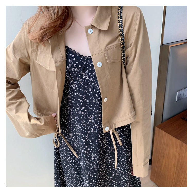 IELGY Women's clothes loose versatile fashion Korean style long sleeves suits casual thin jackets