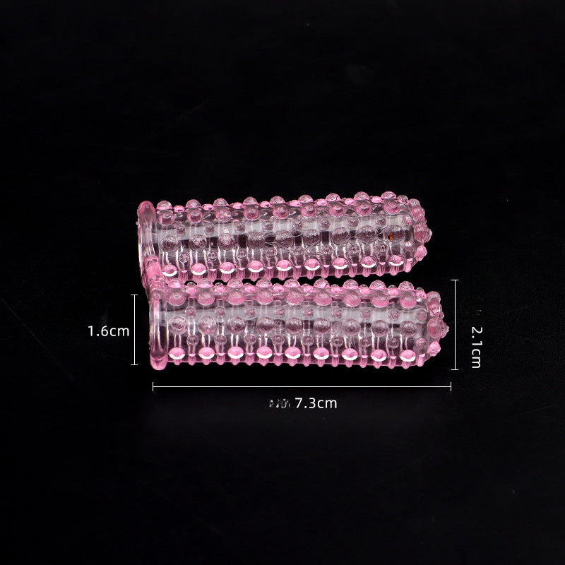 YOUTHAV Crystal wolf tooth double finger scratching set couples sex flirting thorny finger sets adult toys fun sex products