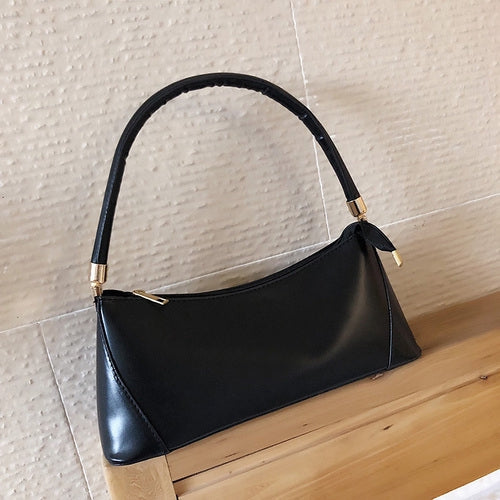 IELGY  Textured bag girl 2020 spring/summer new small commuter hundred with a solid color law stick under the bag one-shoulder handbag tide