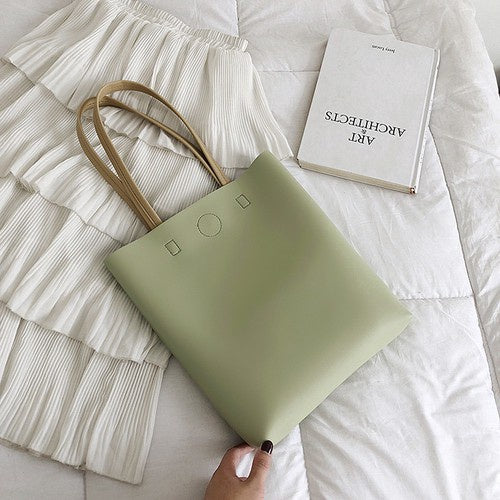 IELGY High-class sense of foreign-capacity large-capacity simple Korean version of the tide one-shoulder bag hand-held tote