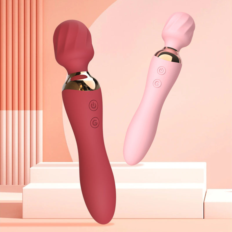 YOUTHAV Frequency conversion heating double-head silicone female AV vibrator rechargeable massage stick masturbator adult sex toys