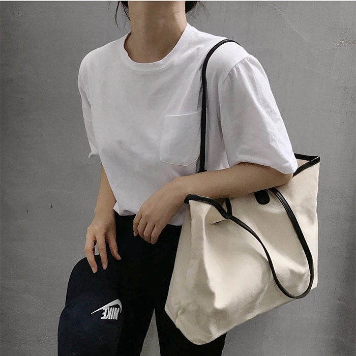 IELGY canvas bag tote bag large  Canvas Handbags