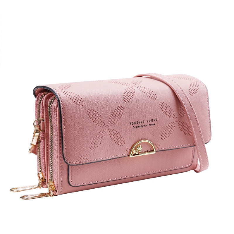 IELGY mobile phone bag ladies diagonal coin purse multi-card pocket clutch