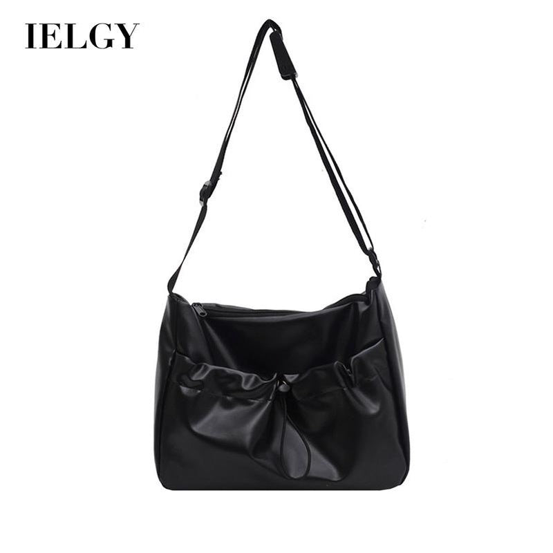 IELGY Fashion Trend Large Capacity Ladies Soft Leather Crossbody Bag Korean Version All-match