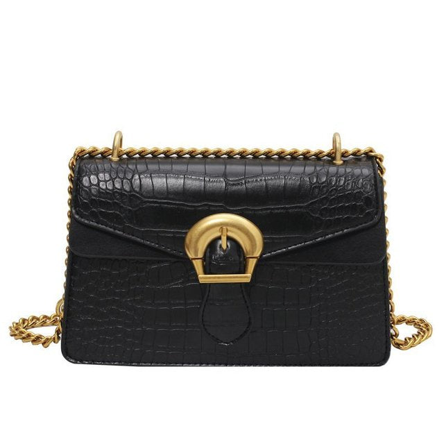 IELGY ins one-shoulder fashion chain portable small square bagshoulder crossbody women simple bag classic street fashion laptop shoulder bag for women