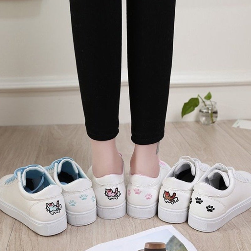 IELGY cute non-slip all-match flat-bottomed shallow round toe casual sneakers