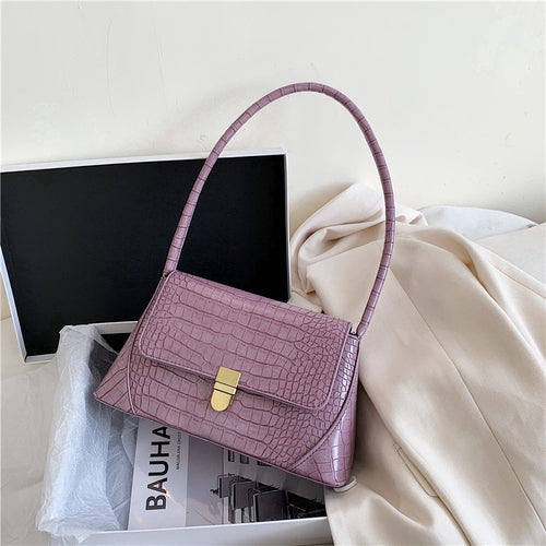 IELGY Crocodile stick underarm bag for women