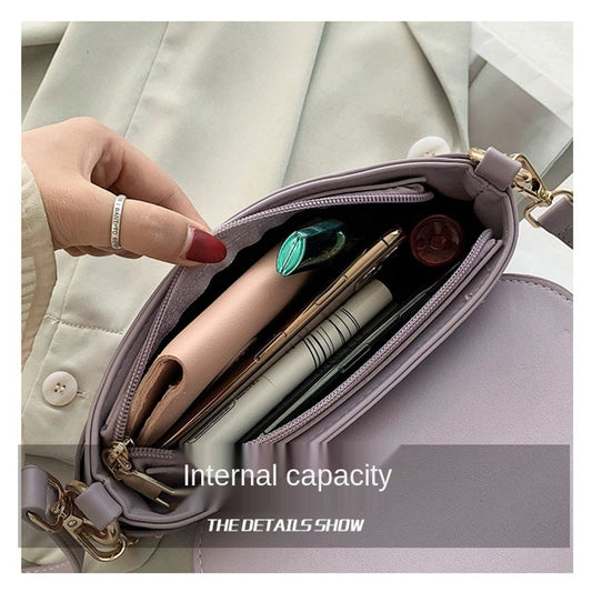 IELGY Casual One shoulder Solid color Commuting Fashion PU White Women's messenger bag Chain