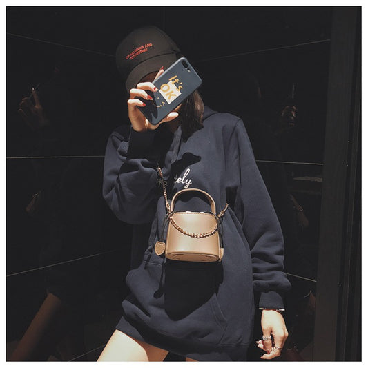 Shoulder bag chain bag portable mini bucket bag