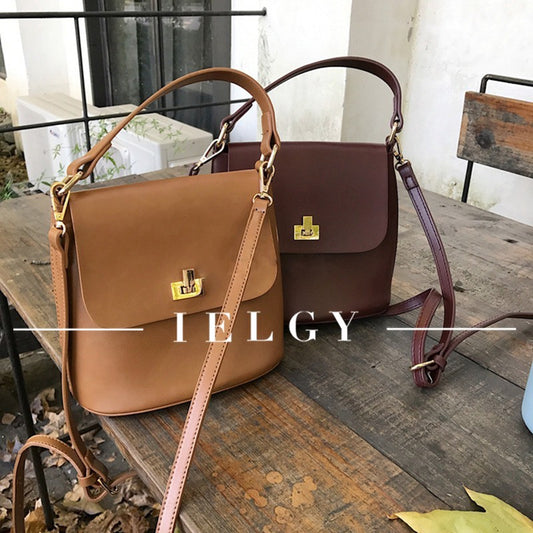 IELGY Locking Shoulder Portable Messenger Bag Bucket Bag