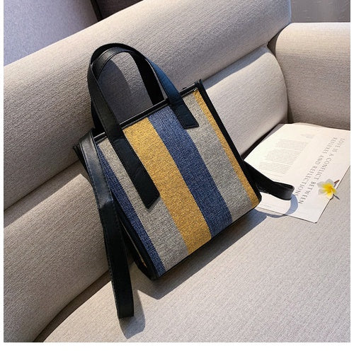 IELGY Canvas bag spring and summer hit color one-shoulder slanted bag carry-on women's bag