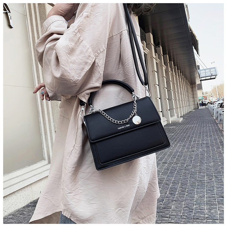 IELGY casual Women's messenger bag, commuter White one shoulder, solid color soft all-match fashion