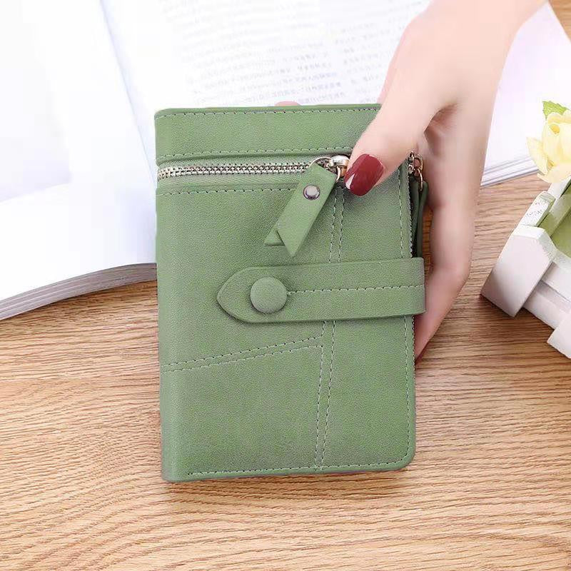 IELGY Women's short wallet small fresh multifunctional folding