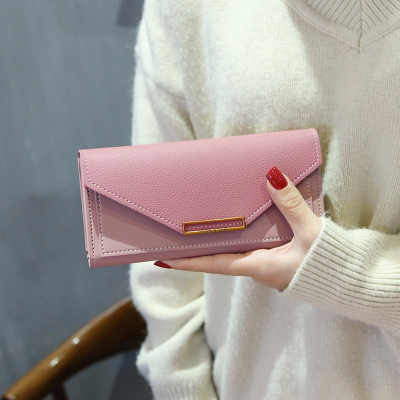 IELGY Korean Style Long Multifunctional Buckle Vintage Thin Coin Purse