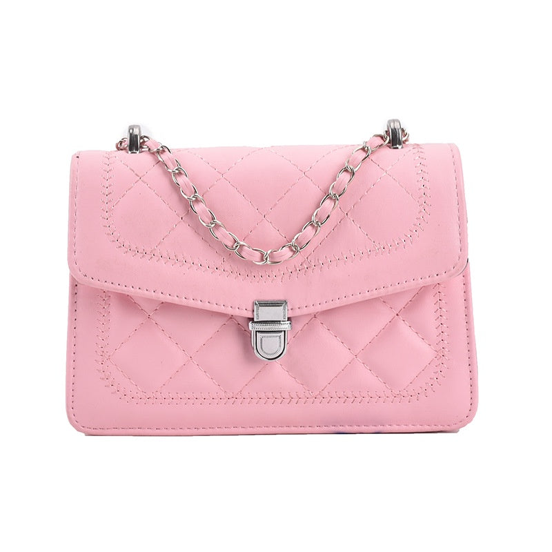 IELGY Korean version of the western style fashion rhombus small square bag texture chain messenger girl