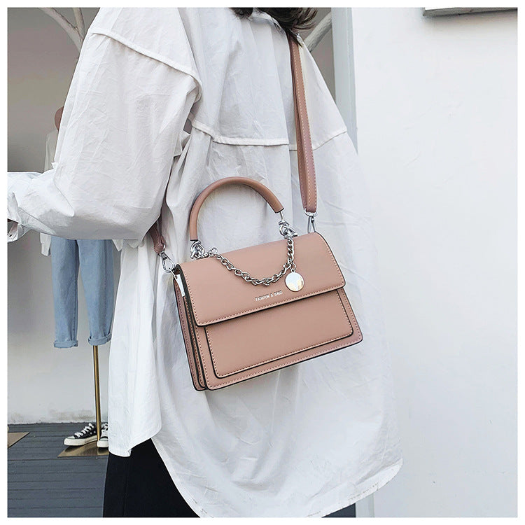 IELGY casual Women's messenger bag, commuter White one shoulder, solid color soft all-match fashion
