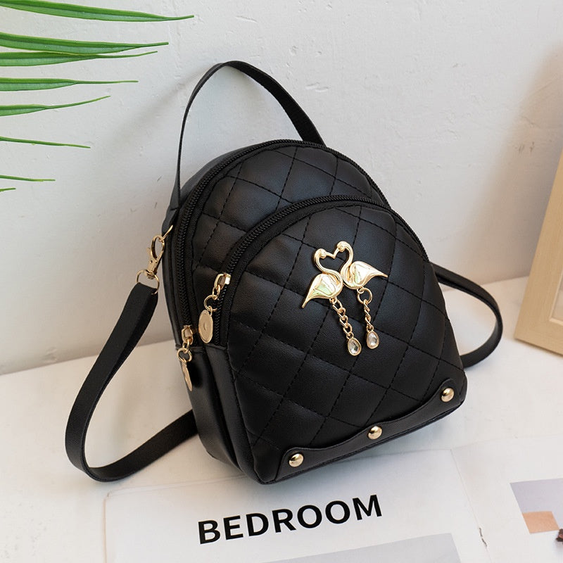 IELGY women's fashion rhombus mini backpack