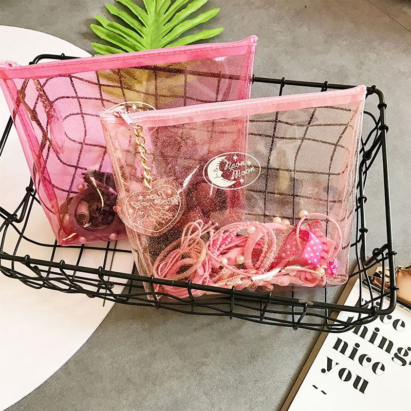 Transparent PVC jelly cosmetic bag wash