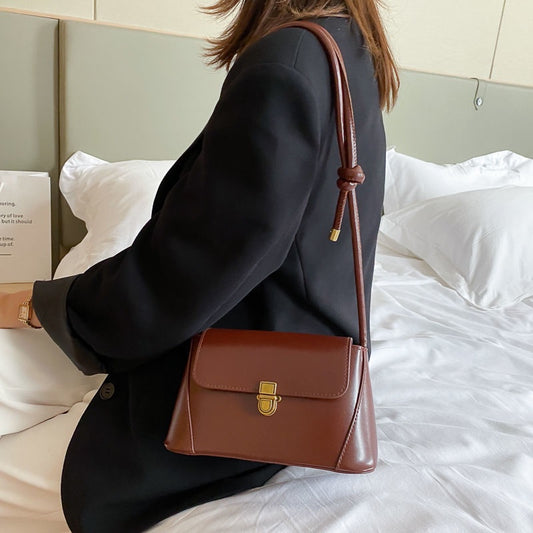 IELGY Stylish one-shouldered underarm with creamy brown high-quality women's bags