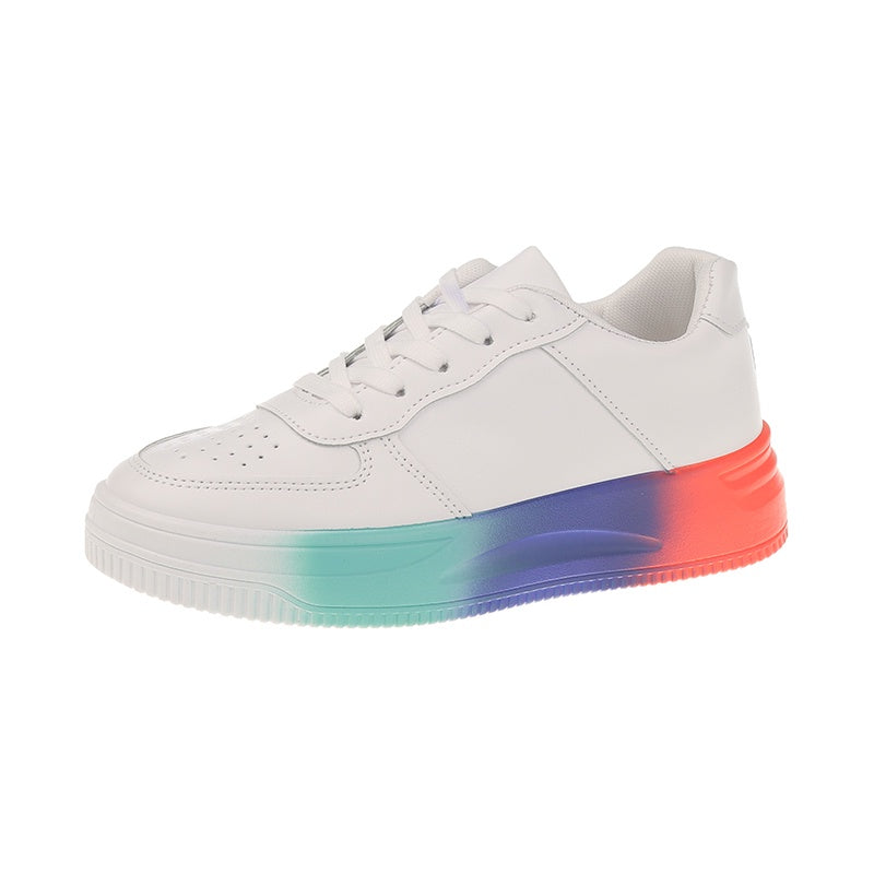 IELGY Korean style flat round toe color matching casual shoes
