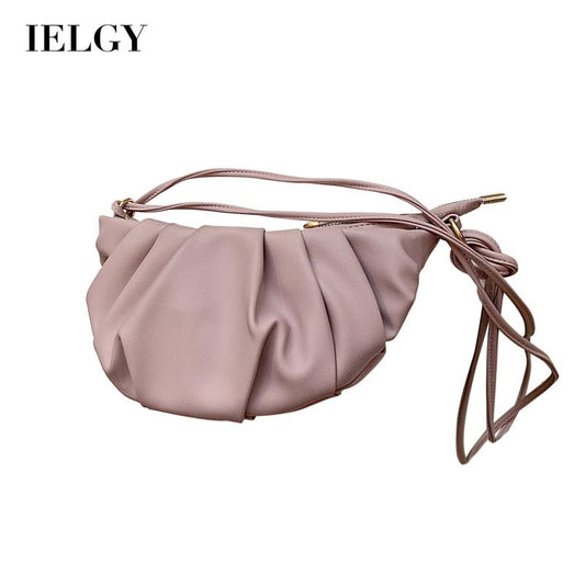 IELGY ALL-match Soft surface PU Shoulder Plain Portable Women's Bag Casual Fold