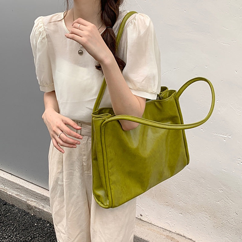 IELGY elegant personality handbag high-end fashion solid color large capacity