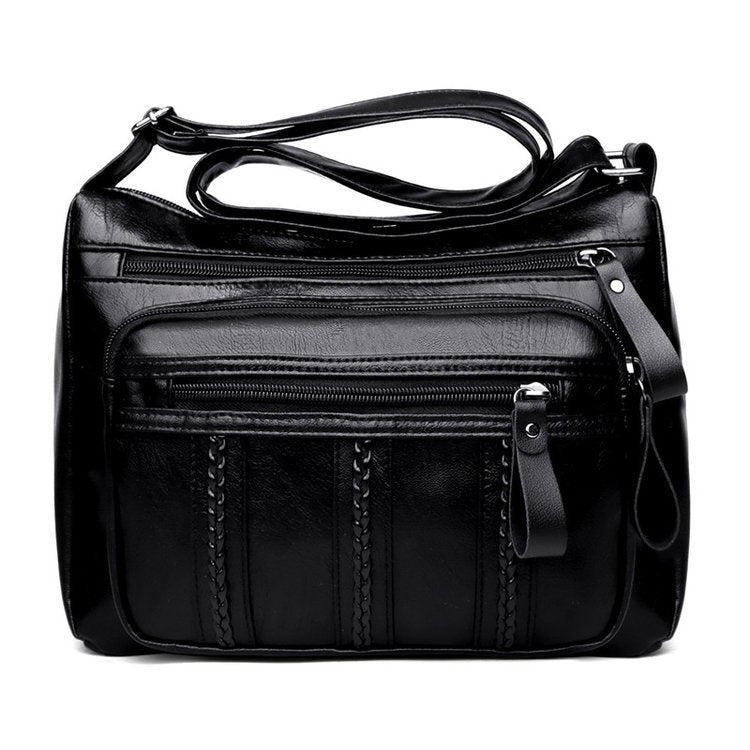 IELGY women's fashion soft leather shoulder casual diagonal bag