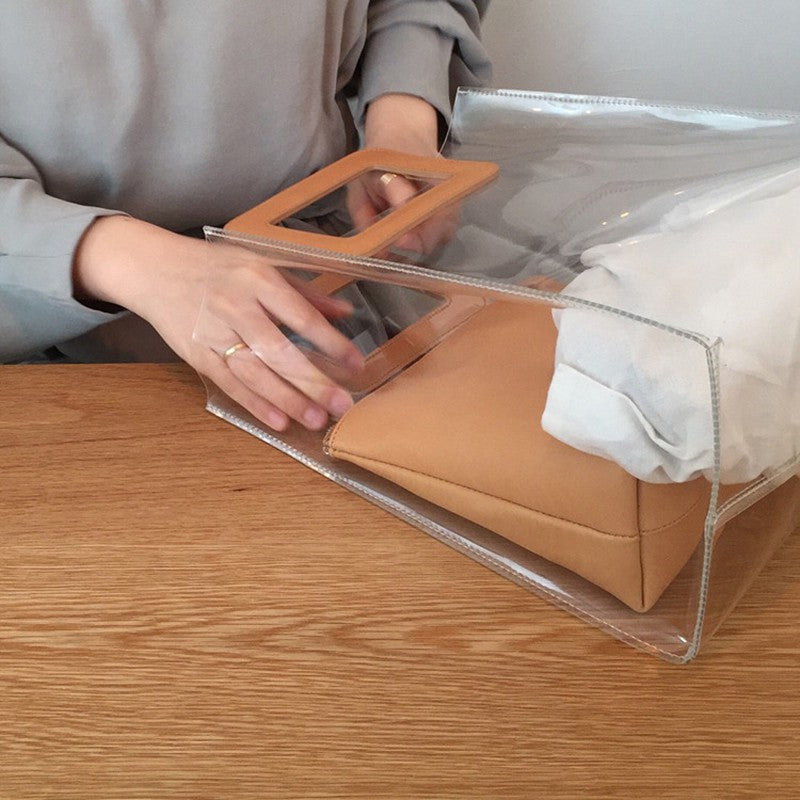 Transparent Jelly Bag PVC Shopping Bag Tote Bag