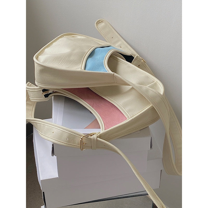 IELGY hit color casual diagonal bag women fashion one-shoulder trend