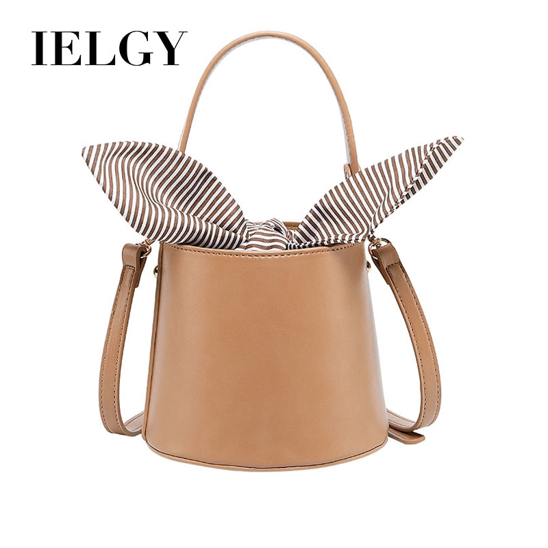 IELGY   Japan and South Korea simple versatile shoulder Messenger bag retro bucket bag