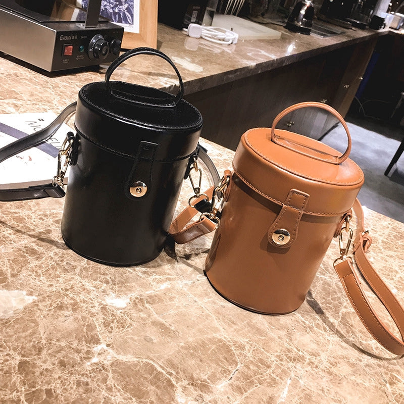 IELGY Bucket bag handbag lock cylinder bag lady shoulder bag