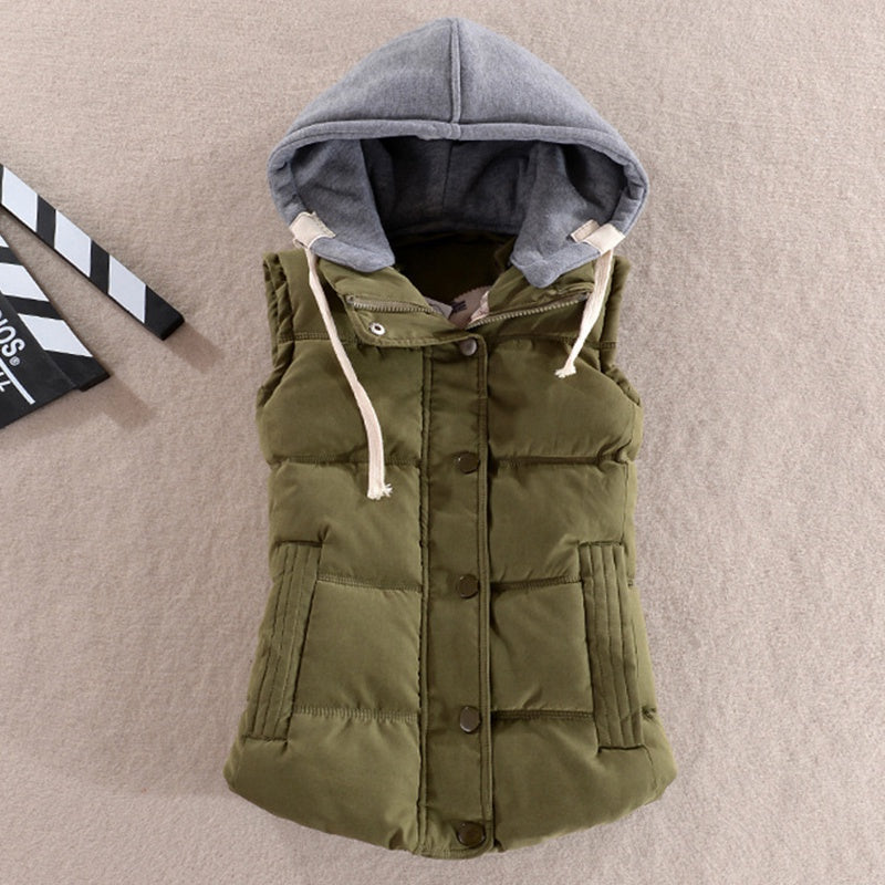 IELGY autumn and winter cotton waistcoat women's Korean version of the large size foreign trade vest waistcoat short warm vest