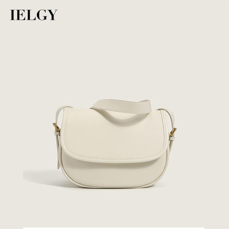 IELGY niche bag female solid color retro trendy ins fashion all-match single shoulder messenger