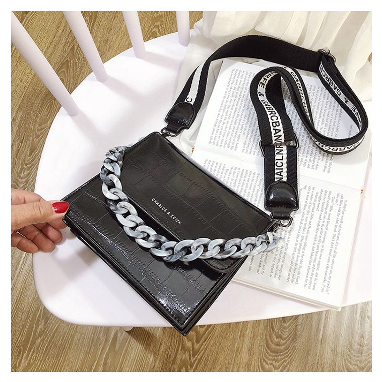 IELGY chain handbag crocodile shoulder diagonal bag