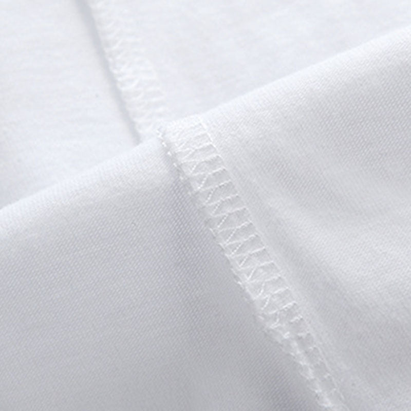 IELGY Men's clothes large size fashion casual Korean version t-shirt black long sleeve all-match round neck