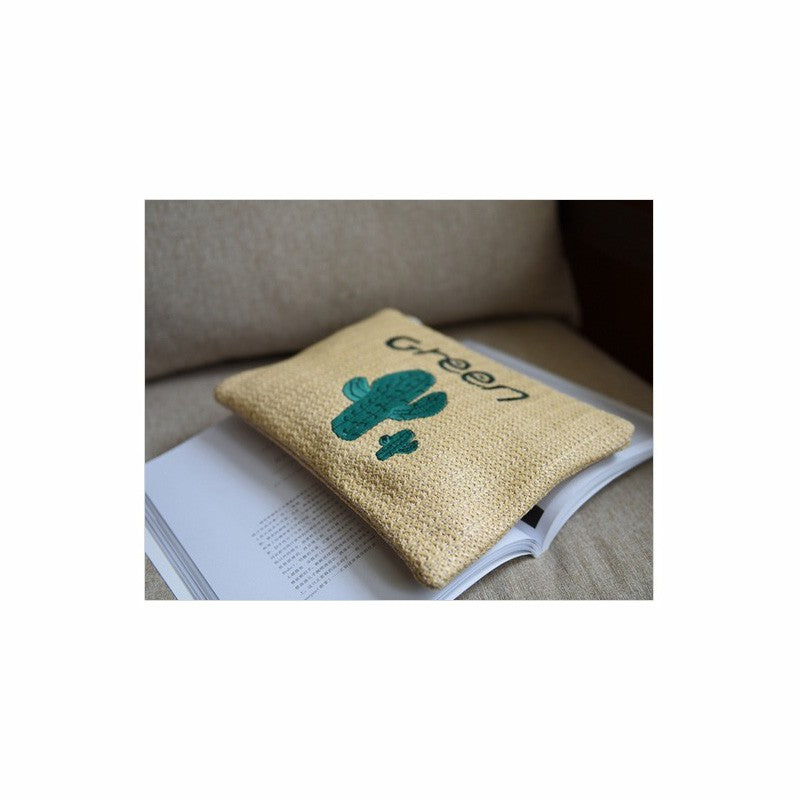 Straw bag cactus envelope bag