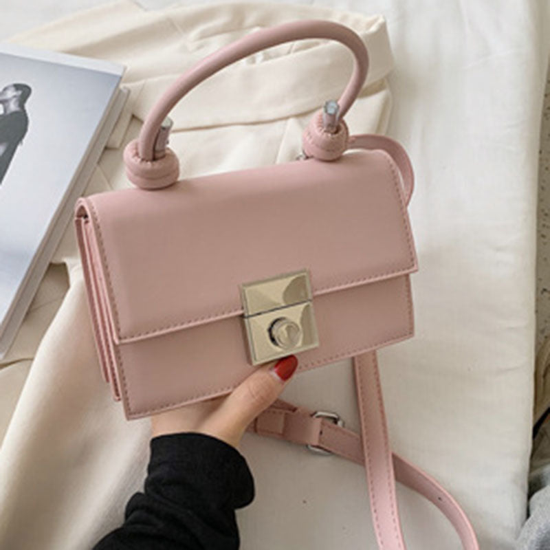 IELGY PU One shoulder Commuting Pink Women's messenger bag Solid color Fashion Square Casual