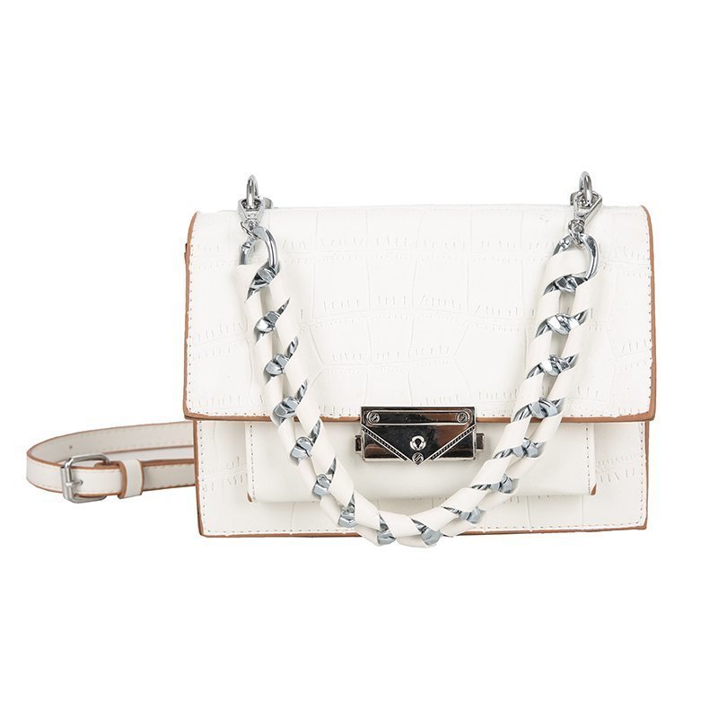 IELGY Women's bag square bag Exquisite shoulder strap solid color Comfortable handy chain one shoulder Fashion version portable Crossbody Ladies shoulder bag