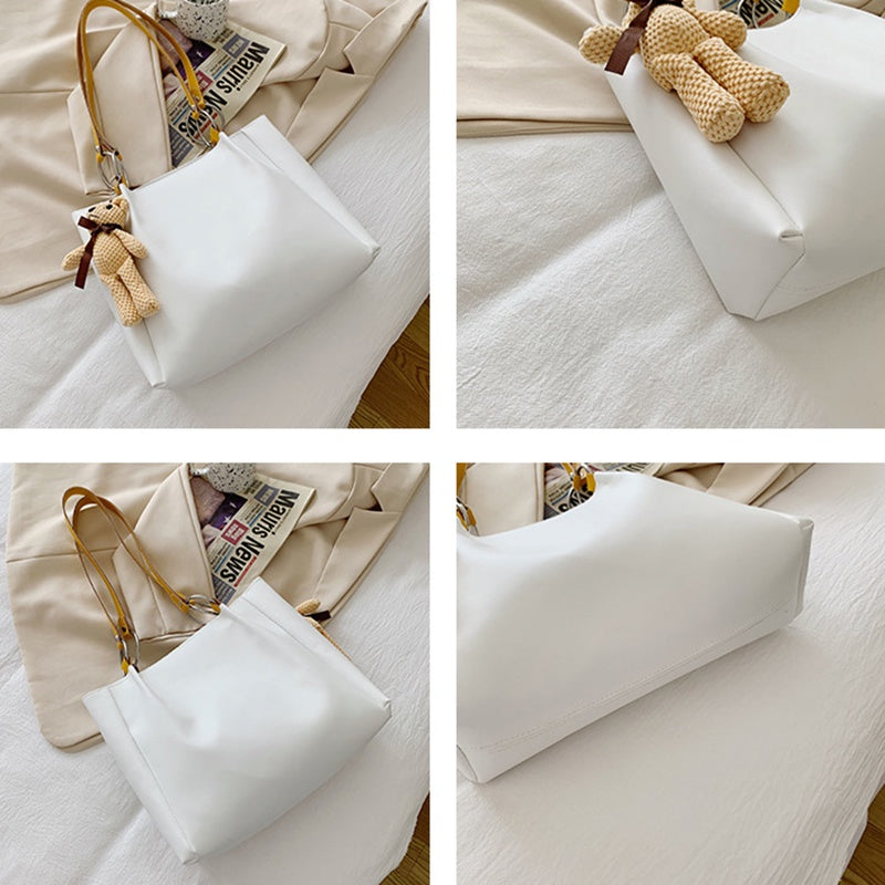 IELGY Metal Ring Simple Large Capacity One-shoulder Tote Bag