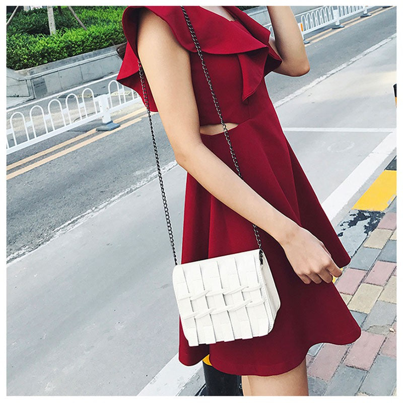 New female package simple fence small square bag
