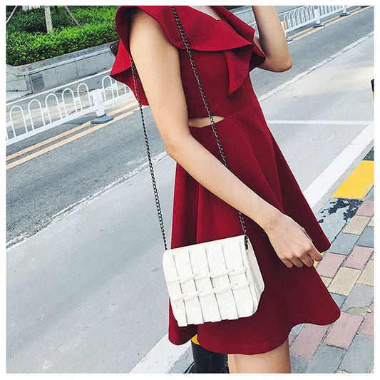 New female package simple fence small square bag