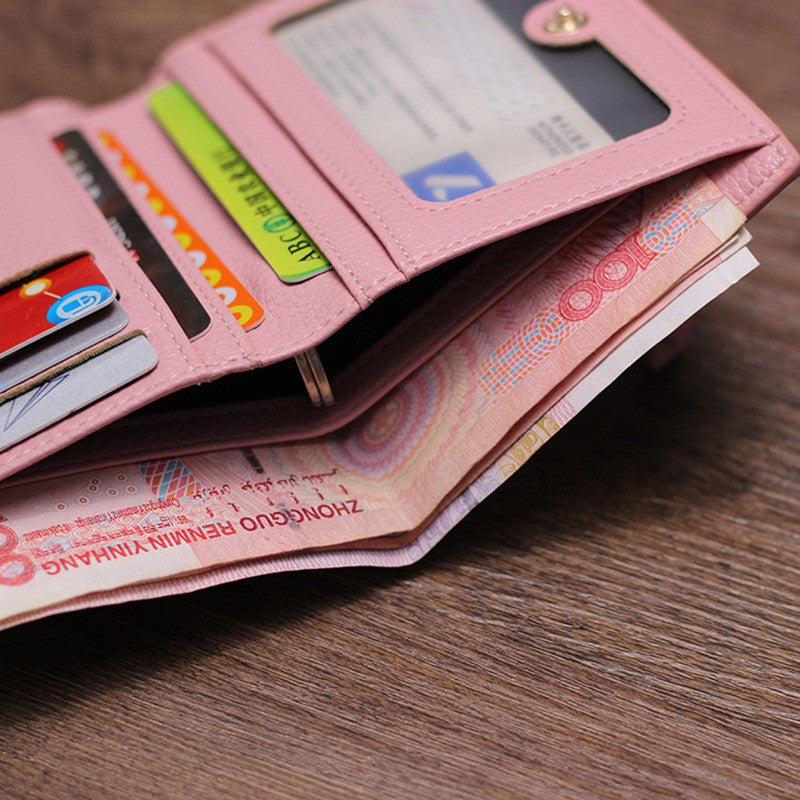 New stylish small wallet female short paragraph