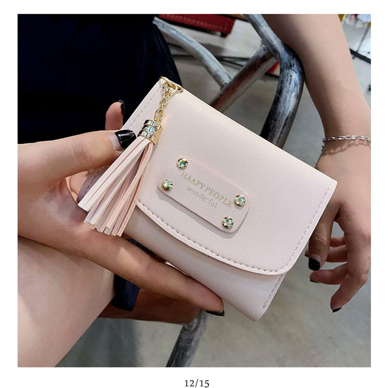 New wallet short wallet PU soft leather three fold hand wallet