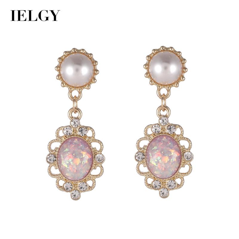 IELGY Casual Women's accessories Gold Simple Silver Fashion Retro All-match Earrings Trend