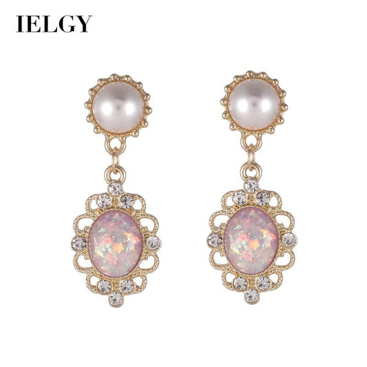 IELGY Casual Women's accessories Gold Simple Silver Fashion Retro All-match Earrings Trend