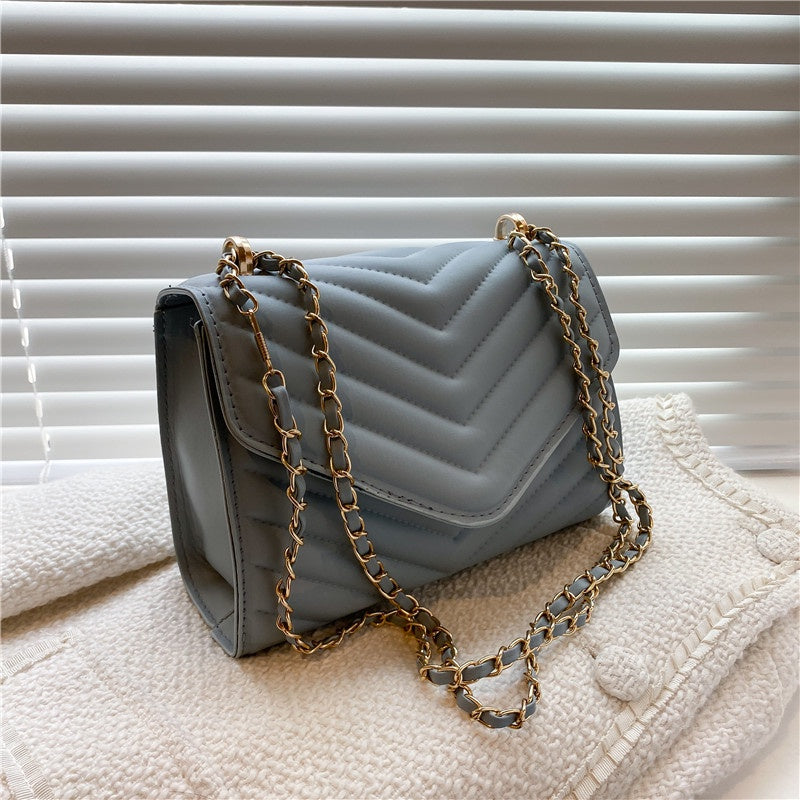 IELGY Fashion Solid Color Texture Comfortable Shoulder Strap Square Crossbody Bag