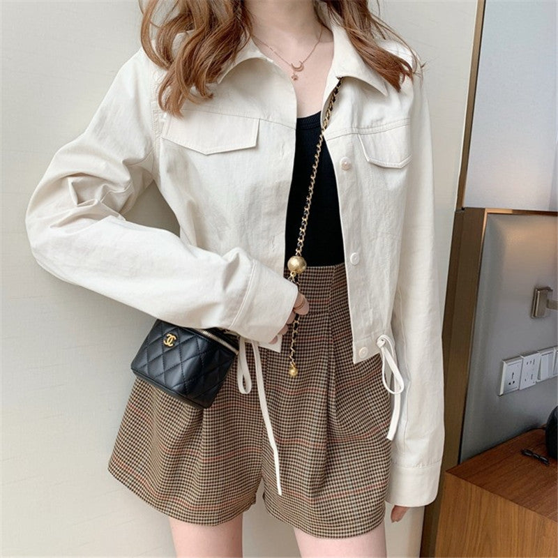 IELGY Women's clothes loose versatile fashion Korean style long sleeves suits casual thin jackets