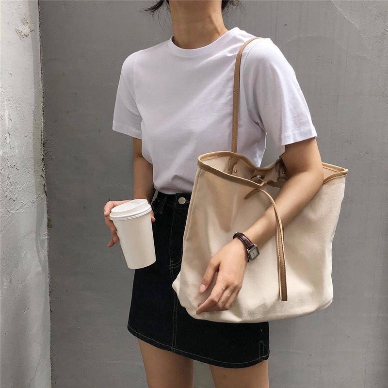IELGY canvas bag tote bag large  Canvas Handbags