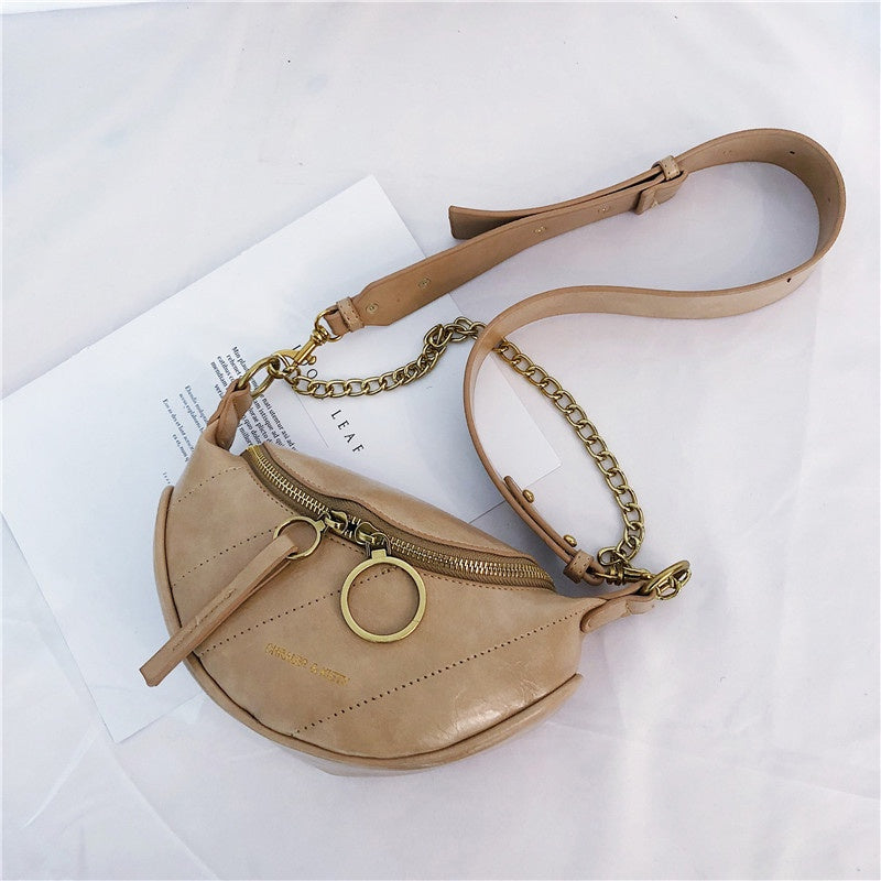 IELGY niche fashion bag chest bag all-match single shoulder messenger bag