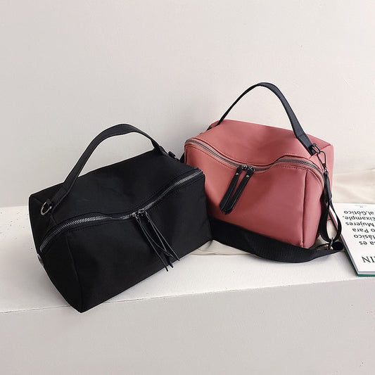 IELGY Women's bag waterproof canvas casual nylon versatile black simple portable fashionable